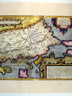 Map of Thrace 1585 Abraham Ortelius like new