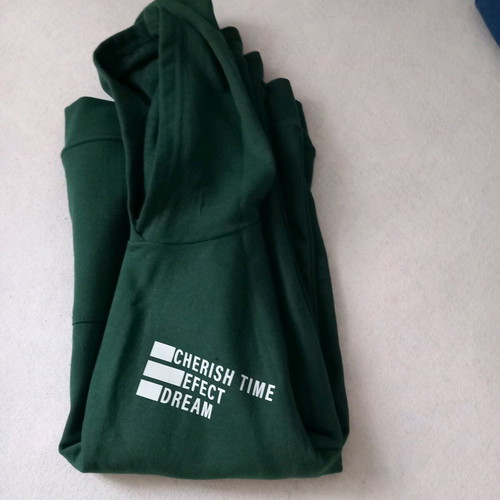 Hoodie green like new, size S