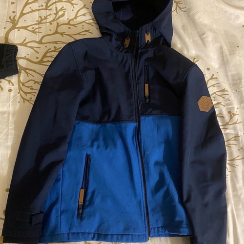 Jacket used blue with fleece inside, size S