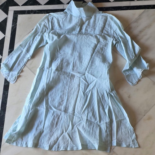 Cotton shirt Estate with slits, size M, like new, turquoise