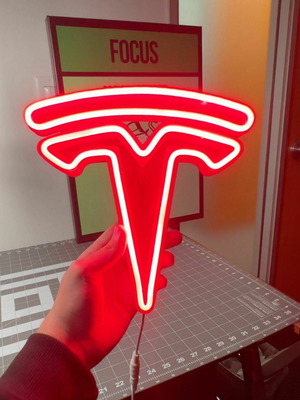 Tesla logo neon led καινούργιο χωρίς τροφοδοτικό 12v
