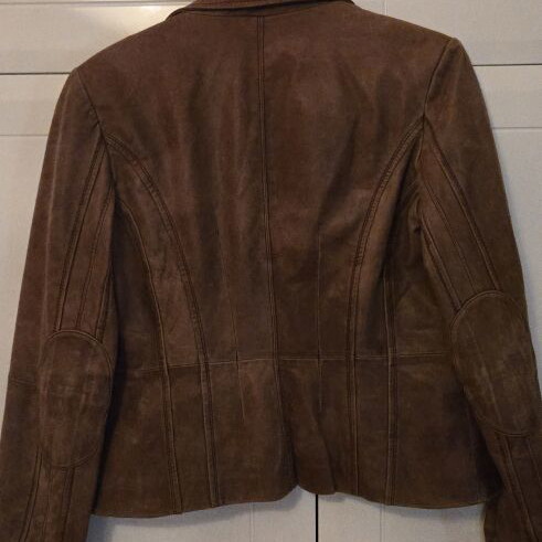 Vintage women's leather jacket Promod, like new, size 44, brown