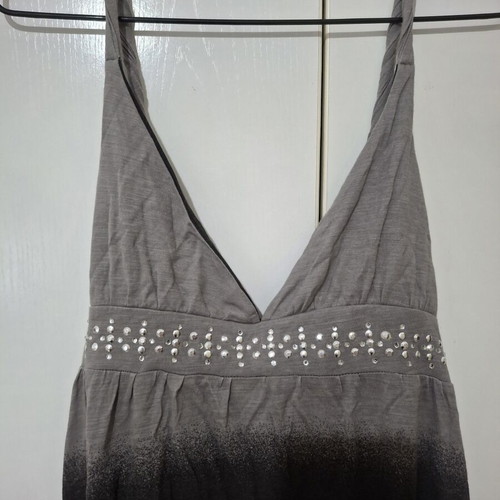 Gray blouse with ombre design, used, size L