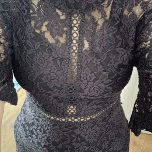 All Time Classic Black Dress with Lace and Lining new, size L