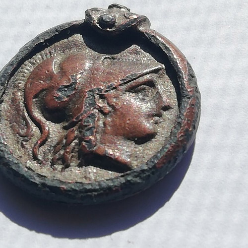Alexander the Great bronze medallion used