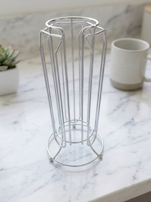 Stand for Nespresso Capsules used, metal chrome finish
