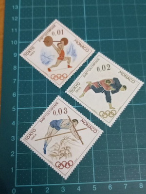 Γραμματόσημα Μονακό 1964 Θερινές και Χειμερινές Ολυμπιακές Αγώνες σαν καινούργια