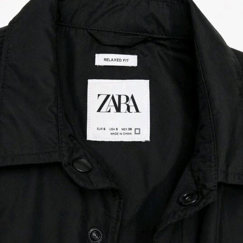 Zara black waterproof jacket overshirt S like new