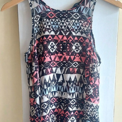 Atmosphere transparent top, size Small, geometric design