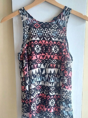 Atmosphere transparent top, size Small, geometric design