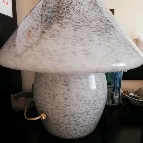 Glass table lamp used