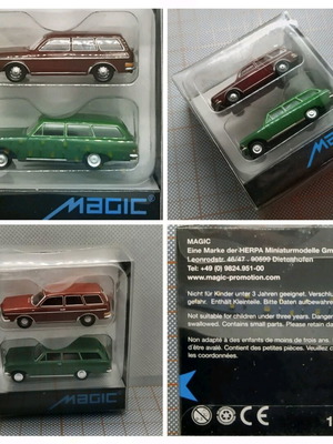 Herpa Magic collectible toy car set 1:87 new, Opel Rekord A Caravan and VW Variant
