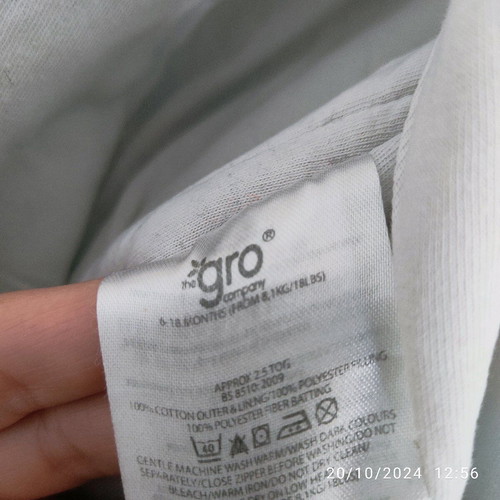 Grobag baby sleeping bag 2.5 TOG 6-18 months used