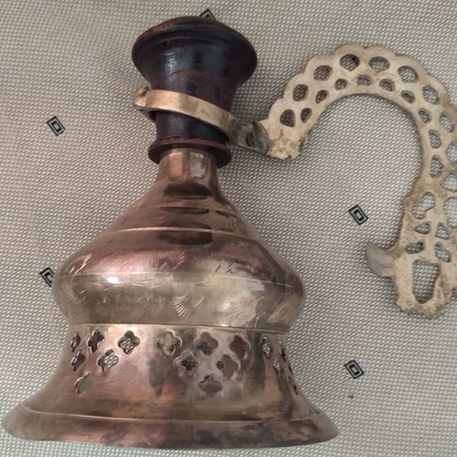 Hookah 1.50 meters tall, used, brass, functional or decorative