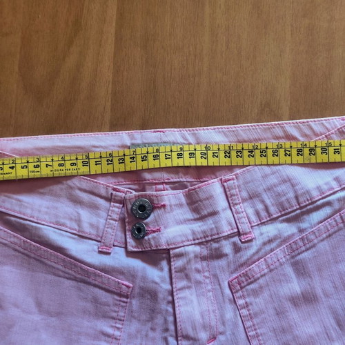 Verdi Jeans pink women's jeans used with Y2K double button design