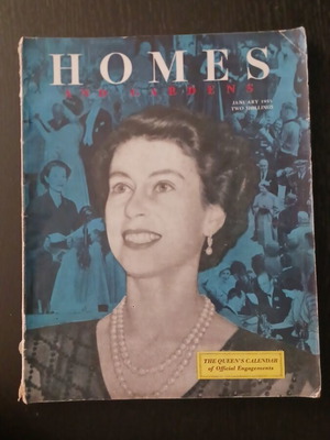 Περιοδικό Homes and Gardens The Queen's Calendar Ιανουάριος 1955
