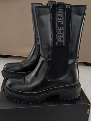 Pepe Jeans black boots size 38