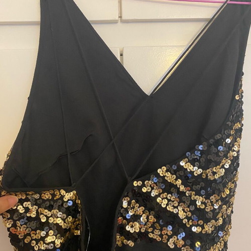 Mango black sequin jumpsuit like new, size L