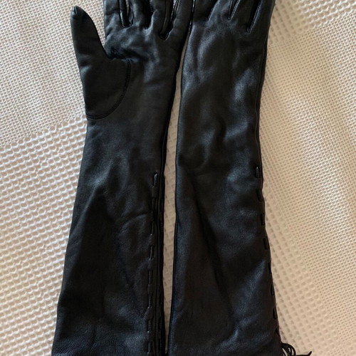 Eco fur like new, handmade with gloves, black and white