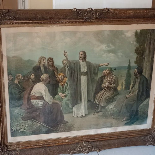 Jesus Teaching His Disciples Framed Art Print Like New