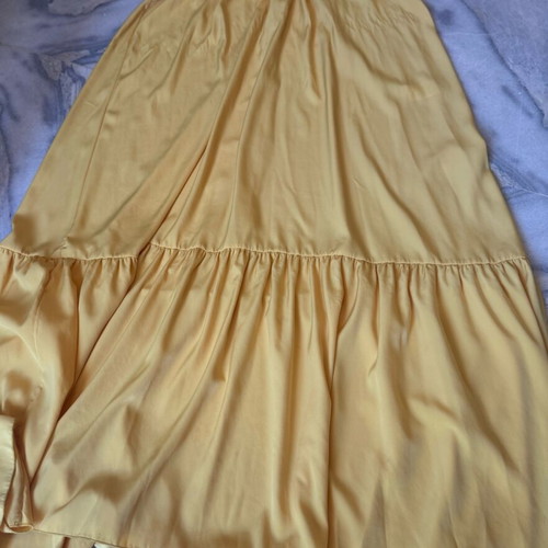 Paranoia maxi dress used, yellow, size S, halter neck with smocked back