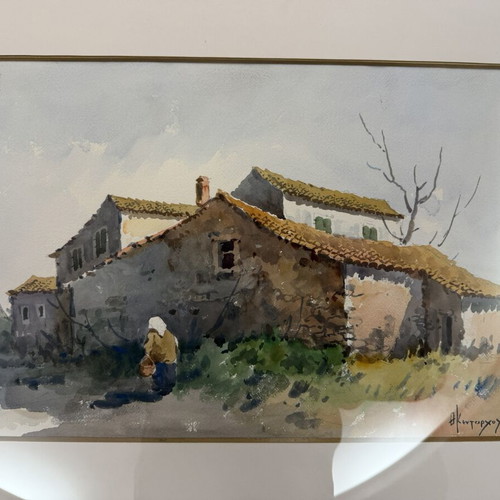 Υδατογραφία Θ. Κένταρχος μεταχειρισμένη, σπίτι στην Κέρκυρα