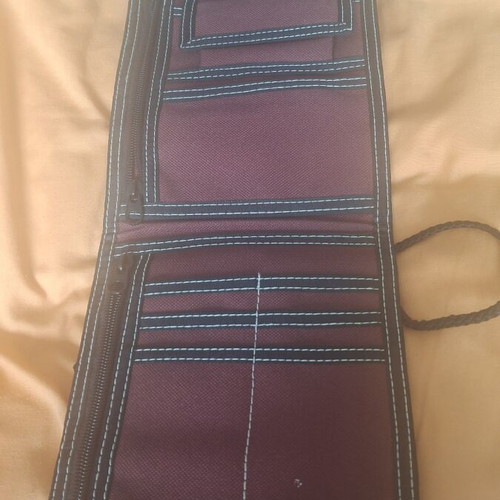 Travel pouches new, set of 2, burgundy color