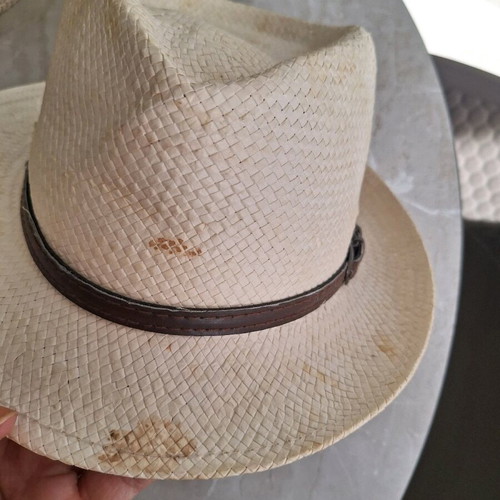 Karfil hats hat used, beige, size 58 unisex