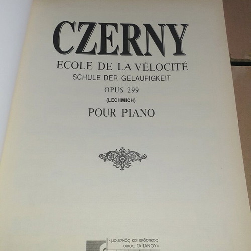 Czerny books opus 599 and opus 299 new from Gaitanou music publisher