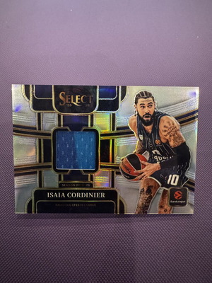 2025-26 Panini Select Euroleague Silver Patch Isaia Cordinier card, perfect condition