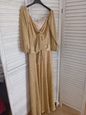Mya Collection by Dimitra Nika small υπέροχο μαξι φόρεμα σαν καινούργιο, χρυσαφί
