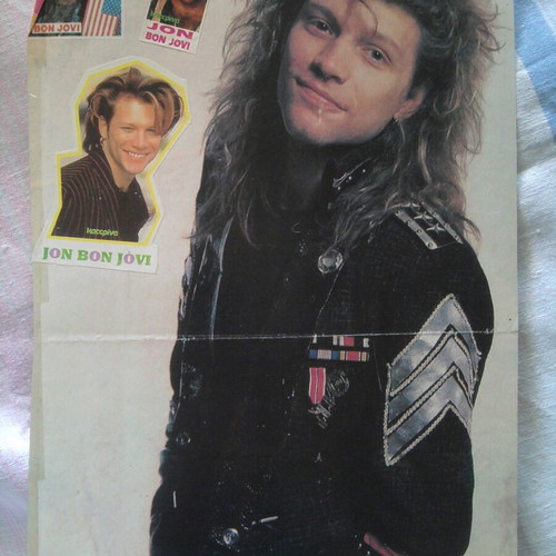 Bon Jovi & Jason Donovan poster used, size 24x16.3