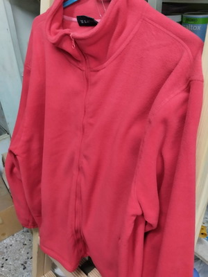 Fageo red fleece jacket size XL new
