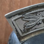 Helmet used, leather