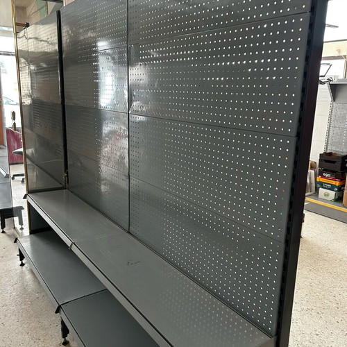 Perforated shelves like new, red, white and gray in various sizes