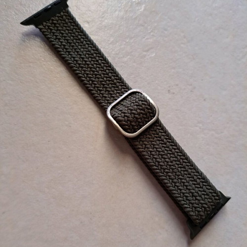 Apple Watch strap khaki elastic with cords and adjustable 42 44 45 49 M new