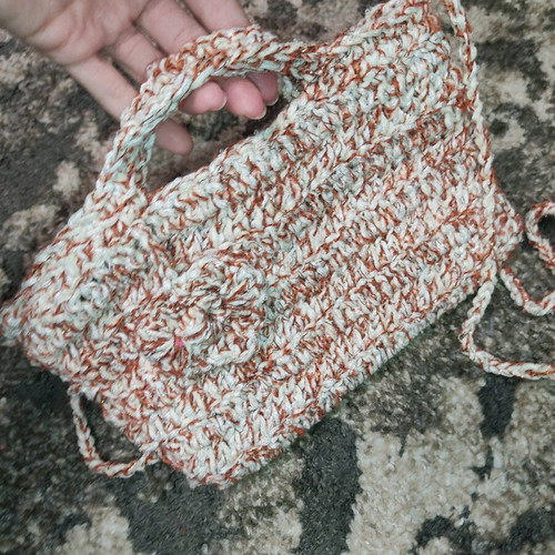 Handmade knitted crossbody and wrist bag new