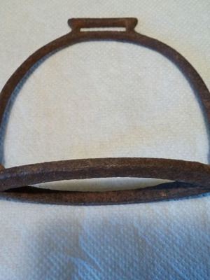 Old authentic iron stirrup used