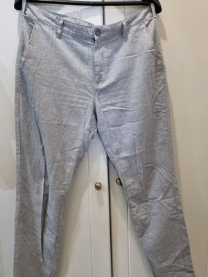 Linen men's pants new unworn, gray, size M L