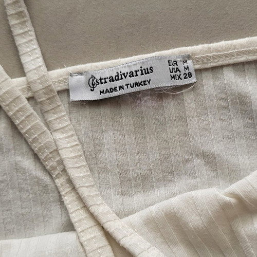 Stradivarius backless summer top white like new