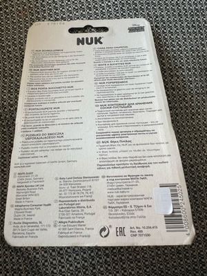 Nuk pacifier case new, sealed packaging