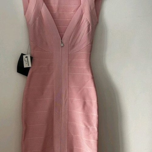 Hervé Léger pink dress XXS new