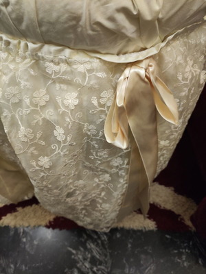 Bassinet like new with French lace