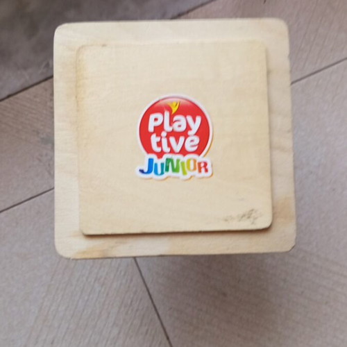 Wooden Educational Prewriting Maze with Jungle Animals beads used