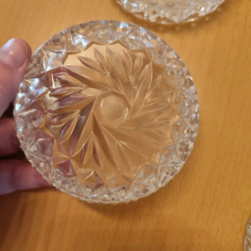 Vintage crystal dessert plates like new, set of 6