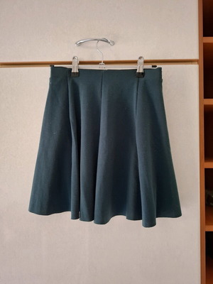 Bershka mini skirt used, cypress green, size S
