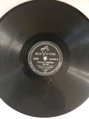 Carlos Galhardo Pecado Original 78 rpm Latin record used