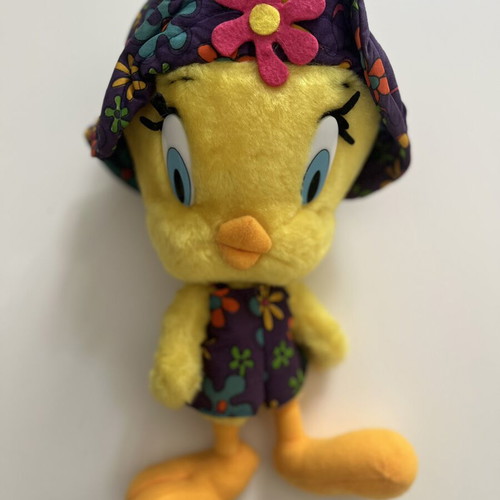 Tweety Bird plush collectible like new, floral hippie style