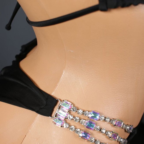 Black shiny bikini swimsuit new, sizes S and M