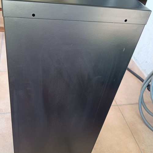 Black metal drawer cabinet